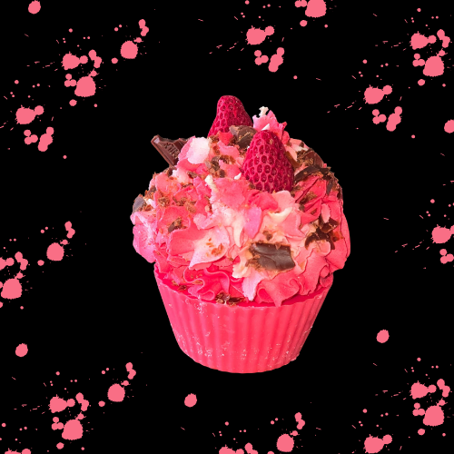 Wild Strawberries cupcake Candle