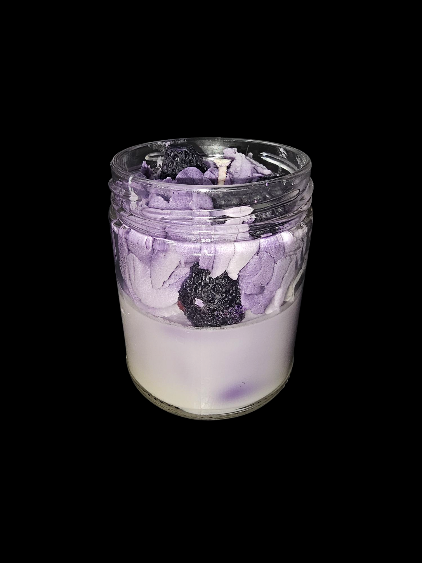 White and Purple candle Jar